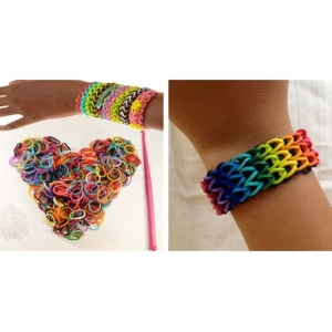 ZESTAW 600 GUMKI KROSNO DO BRANSOLETEK LOOM BANDS