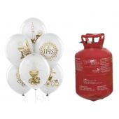 BUTLA Z HELEM + 20 balonów komunia komunijne balony
